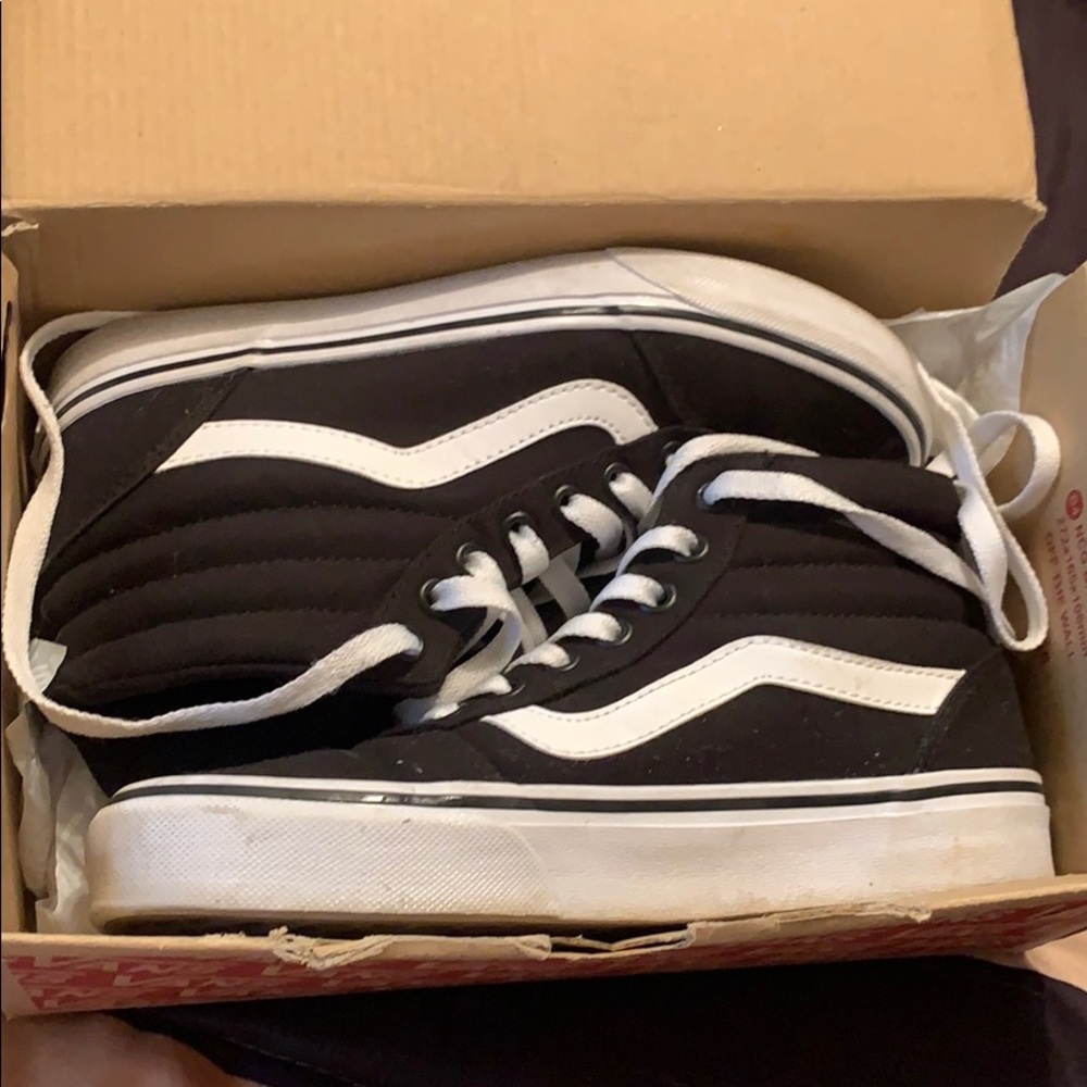 Black and white vans